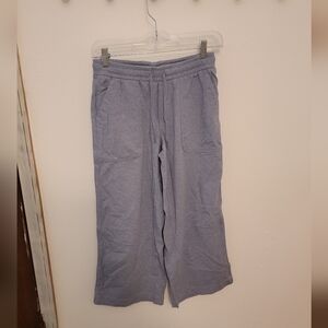 Athleta Heathered Gray Blue Wide-Leg Pants